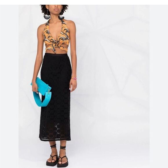 Paco Rabanne Floral Halter Crop Top size 6 NWT $395 - Picture 10 of 11